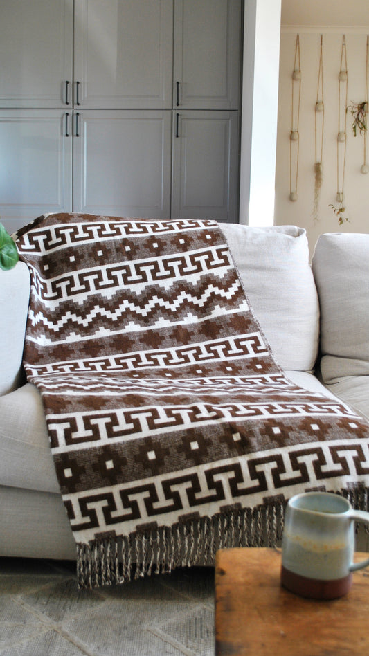 Milk Chocolate Alpaca Throw