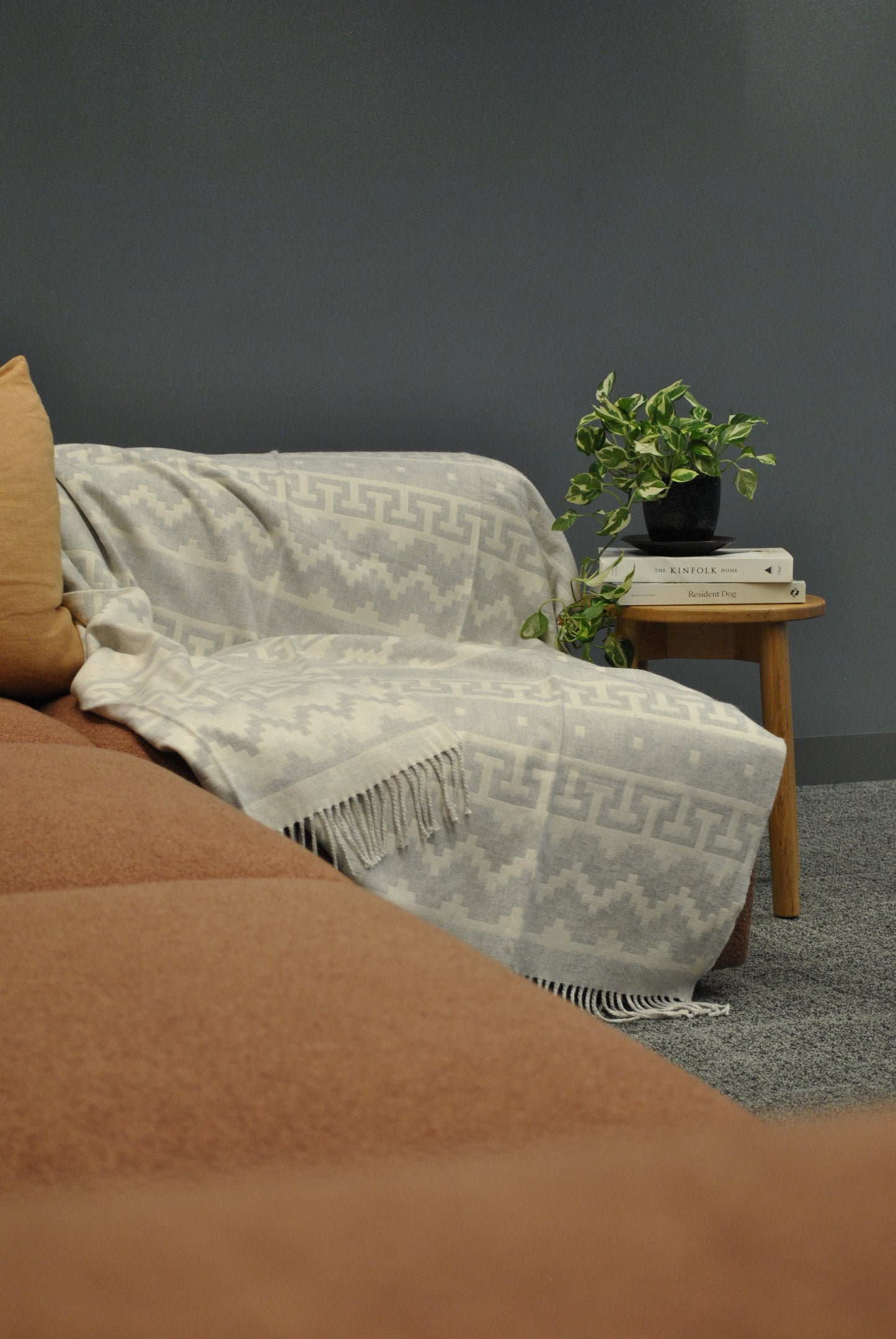 White Stone Alpaca Throw