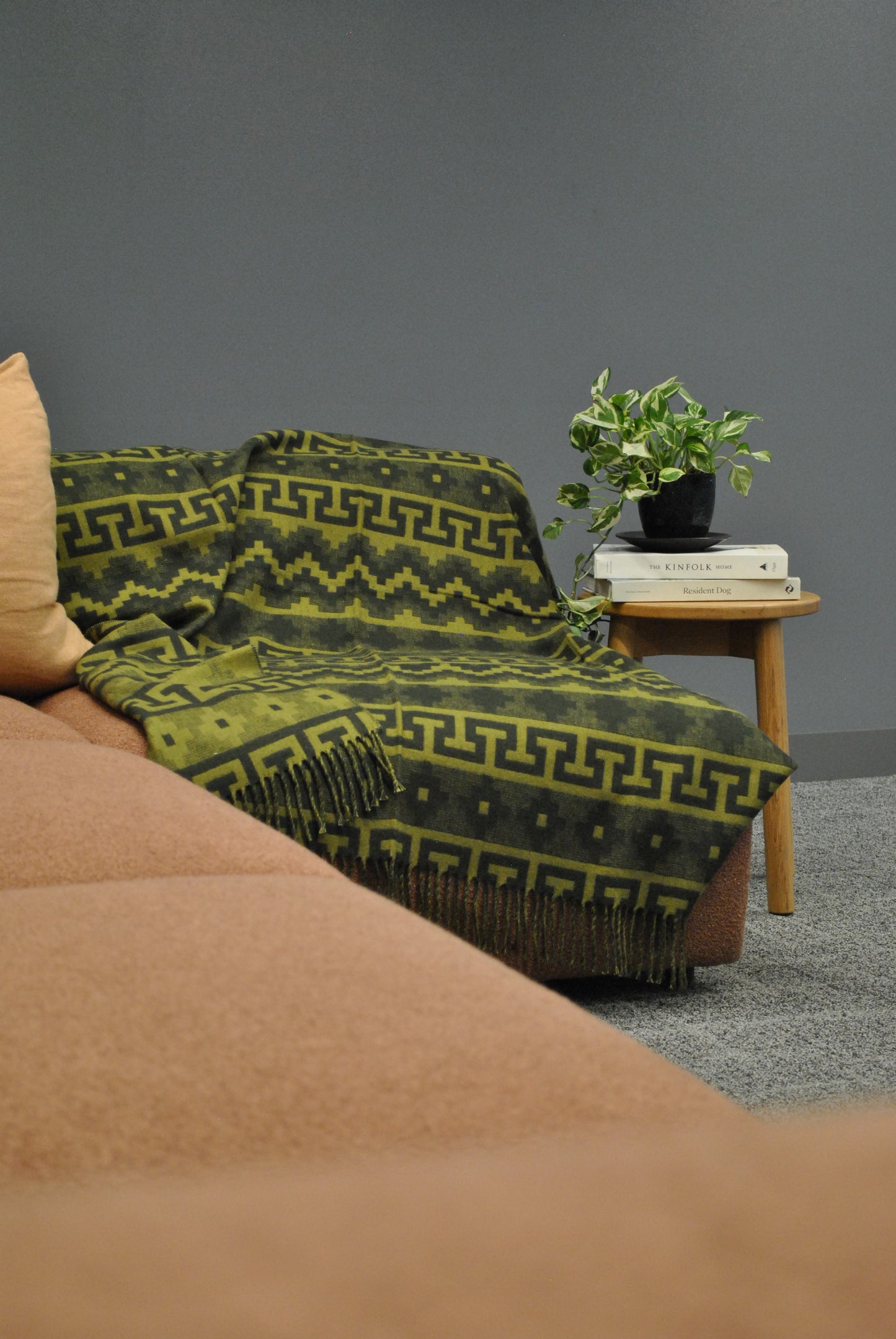 Green Forrest Alpaca Throw