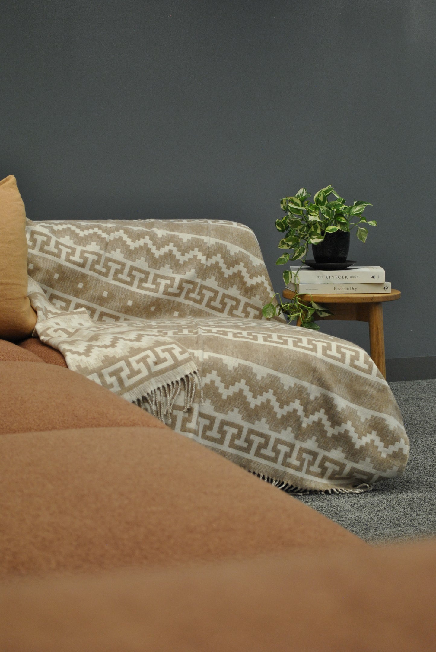 Light Sand Alpaca Throw