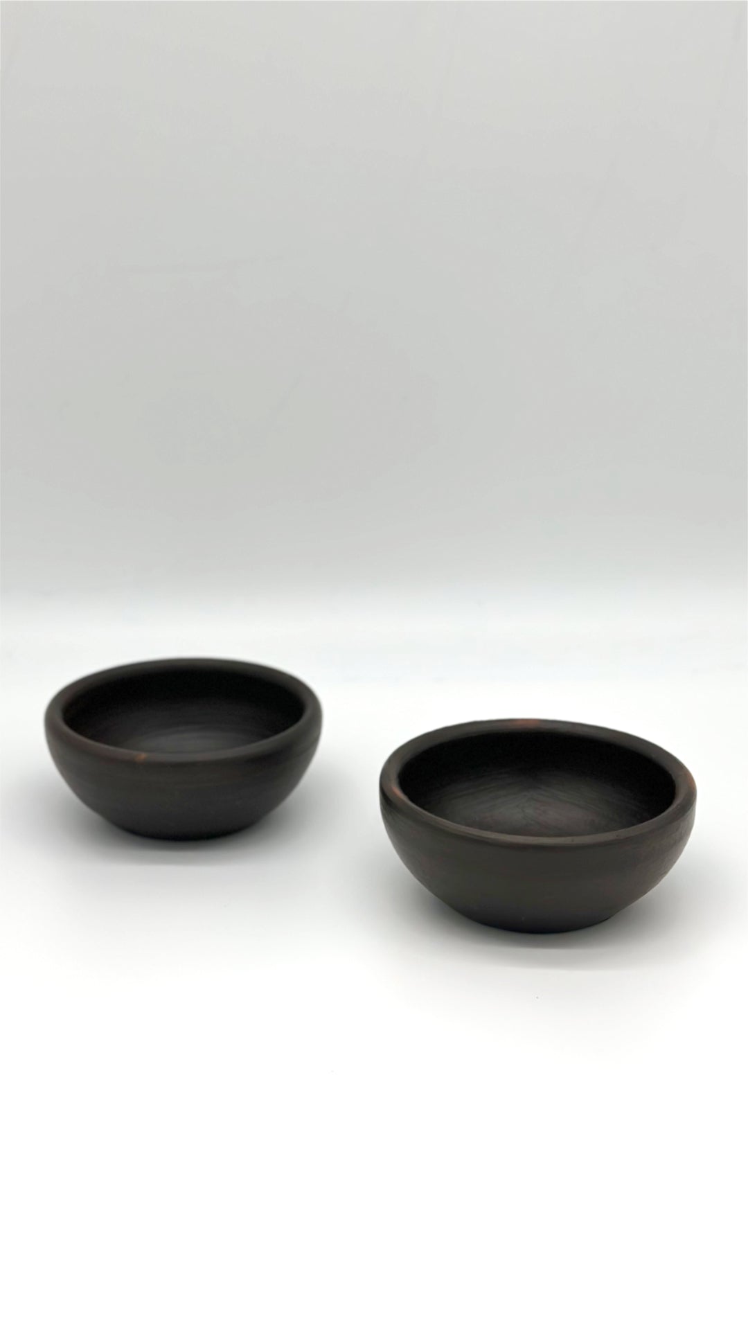 Terracotta Unglazed Sauce Bowls – Set of 2 | Handmade Pomaire Pottery