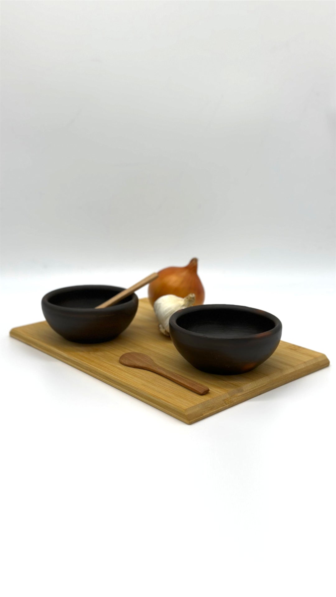 Terracotta Unglazed Sauce Bowls – Set of 2 | Handmade Pomaire Pottery