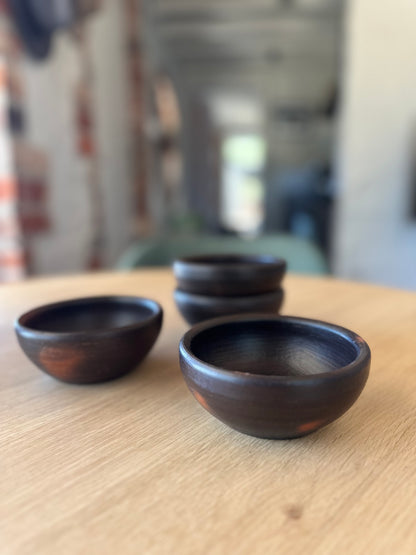 Terracotta Unglazed Sauce Bowls – Set of 2 | Handmade Pomaire Pottery