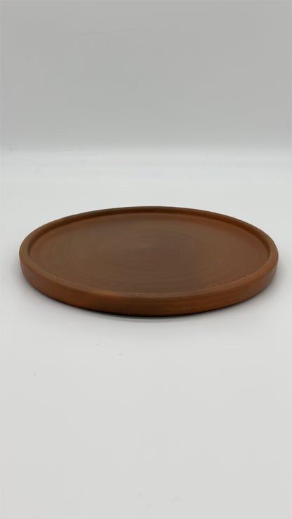 Terracotta Unglazed Large Plate | Handmade Pomaire Pottery