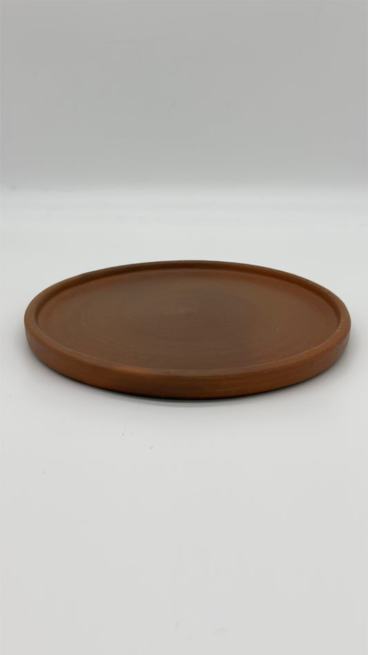 Terracotta Unglazed Large Plate | Handmade Pomaire Pottery