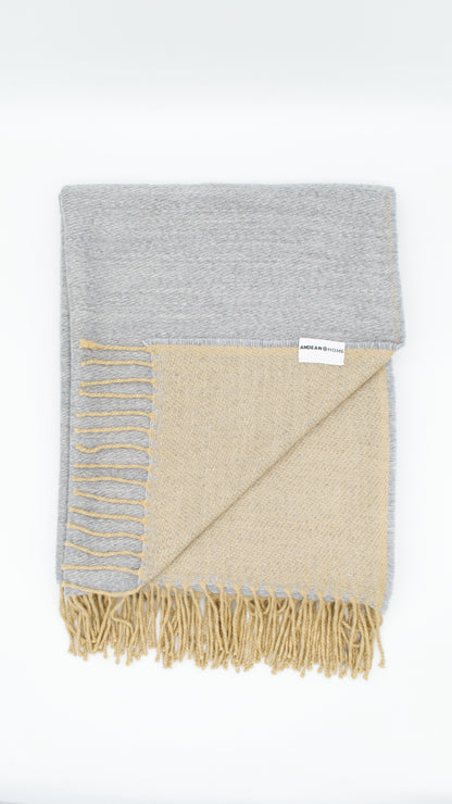 Lightweight Grey Alpaca Throw