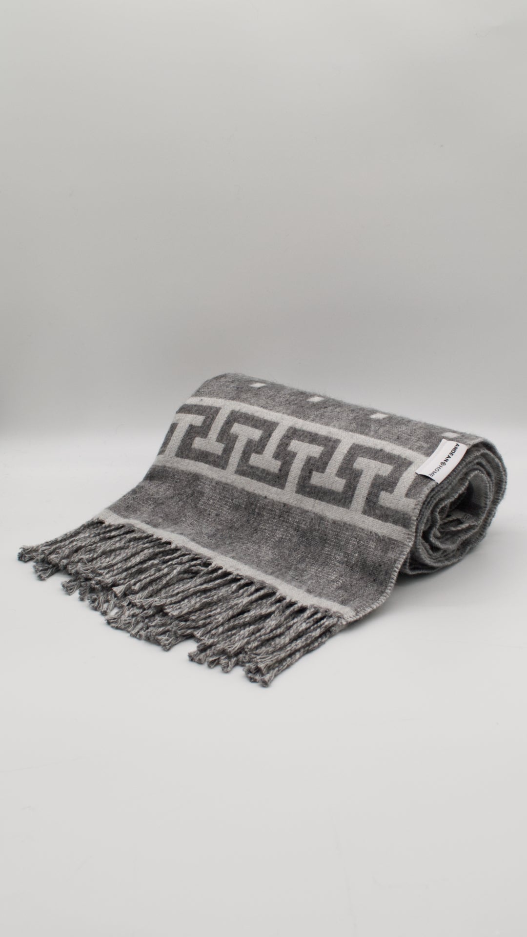 Light Grey Alpaca Throw