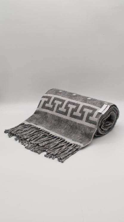 Light Grey Alpaca Throw