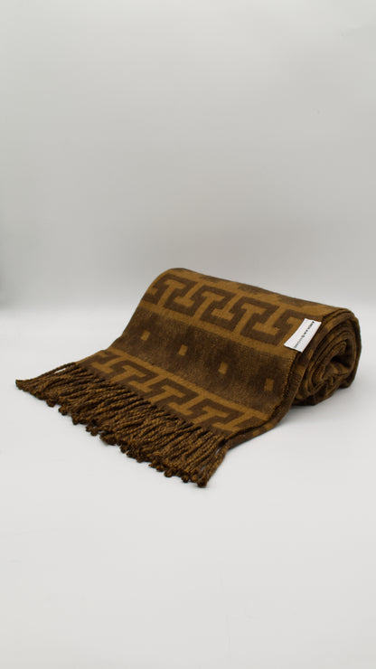 Caramel Chocolate Alpaca Throw