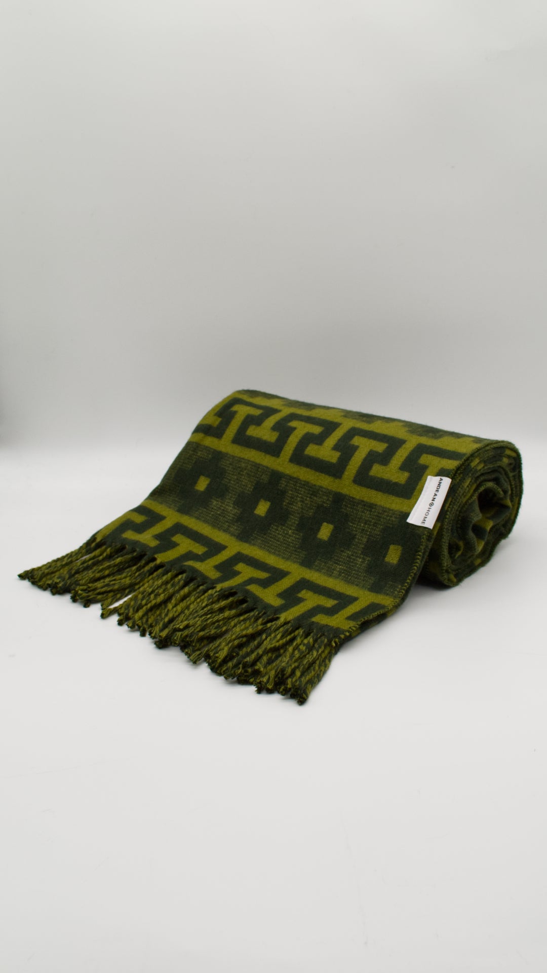 Green Forrest Alpaca Throw