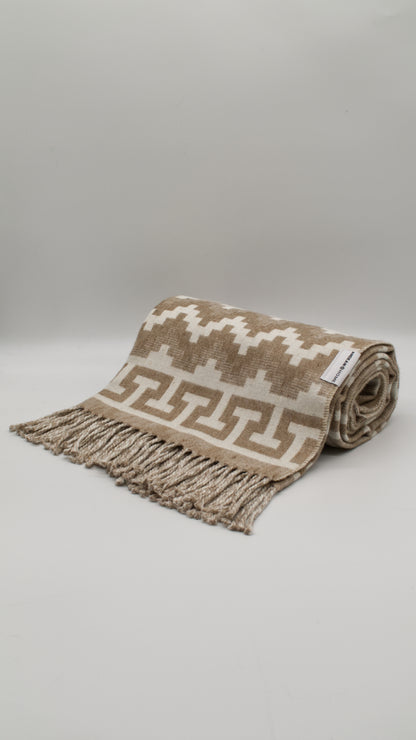 Light Sand Alpaca Throw