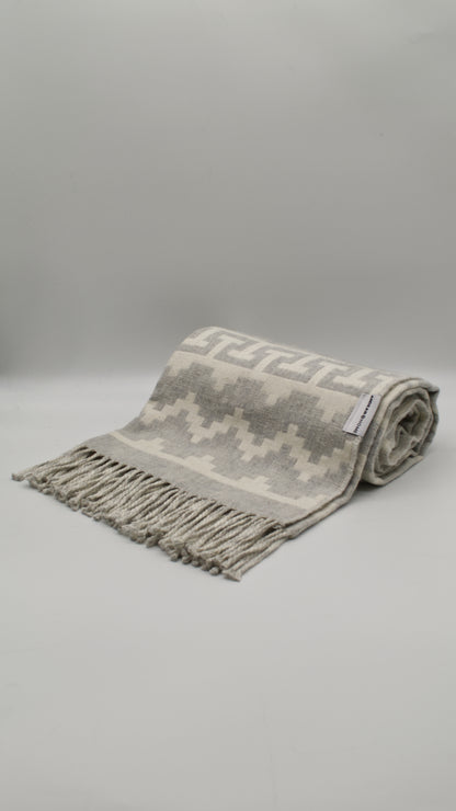 White Stone Alpaca Throw