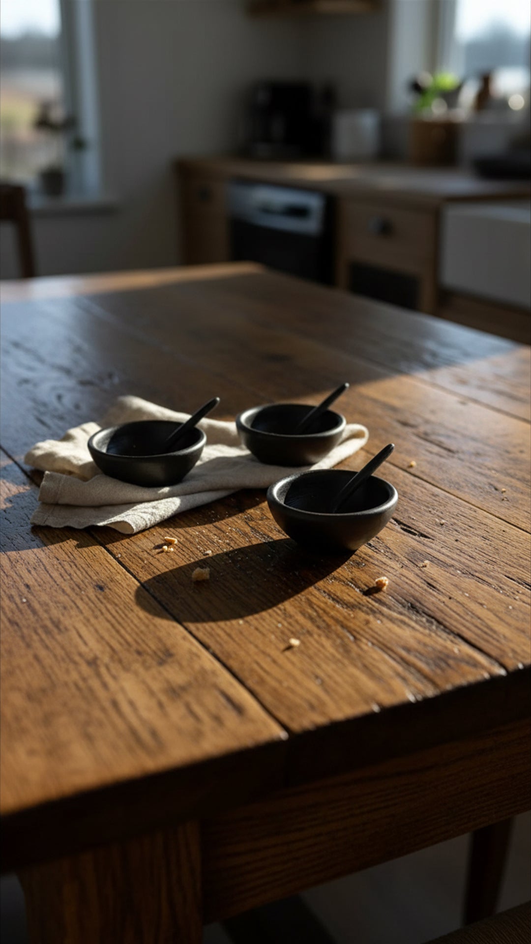 Terracotta Unglazed Mini Sauce Bowls with Spoons – Set of 3 | Handmade Pomaire Pottery