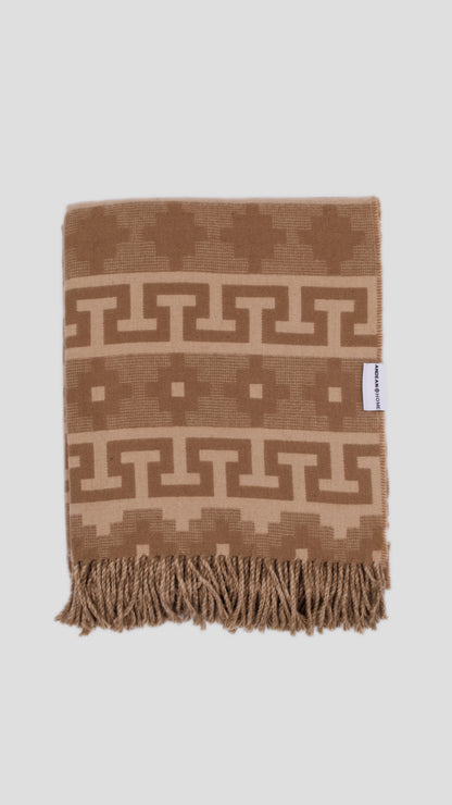 Light Camel Alpaca Throw