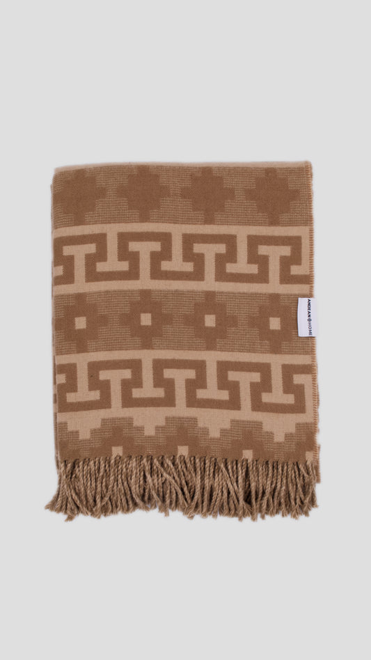 Light Camel Alpaca Throw