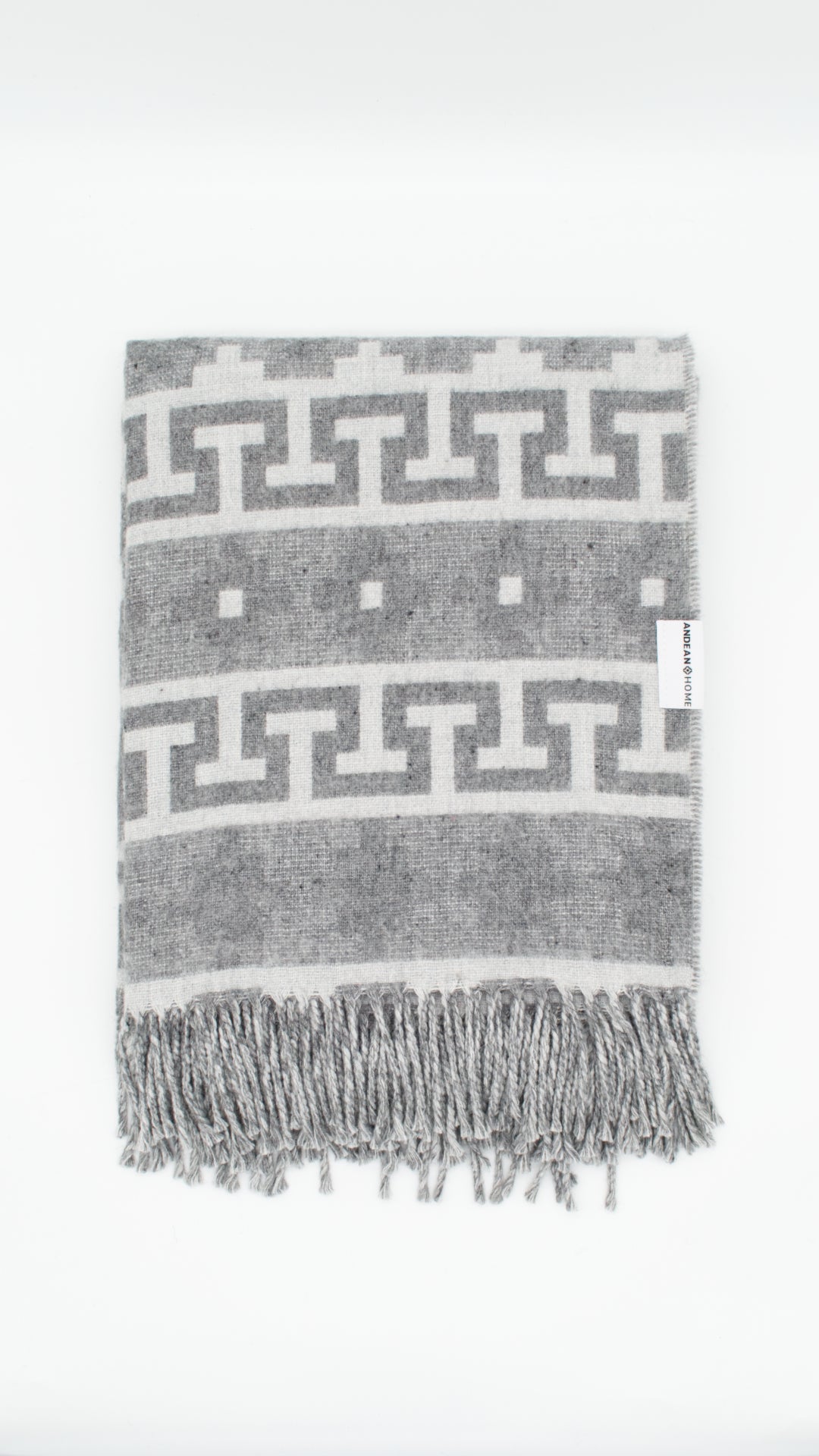 Light Grey Alpaca Throw