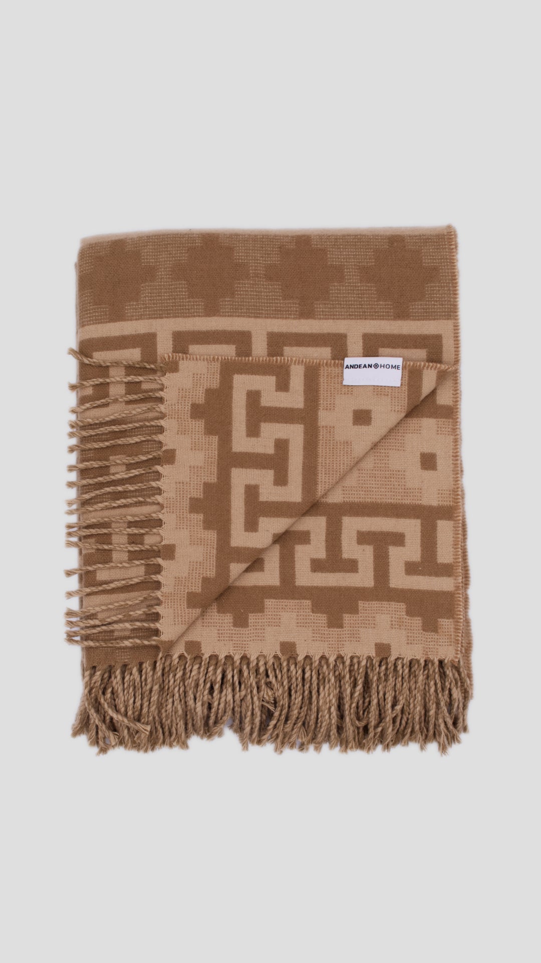 Light Camel Alpaca Throw
