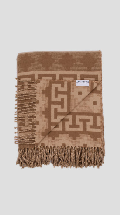 Light Camel Alpaca Throw