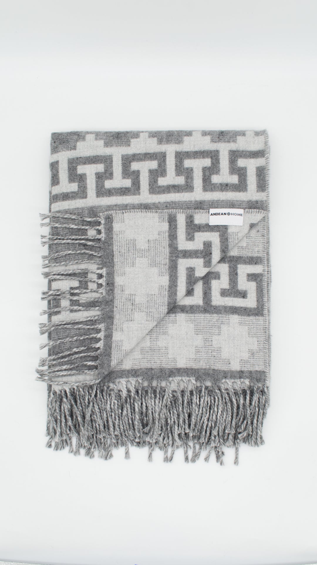 Light Grey Alpaca Throw