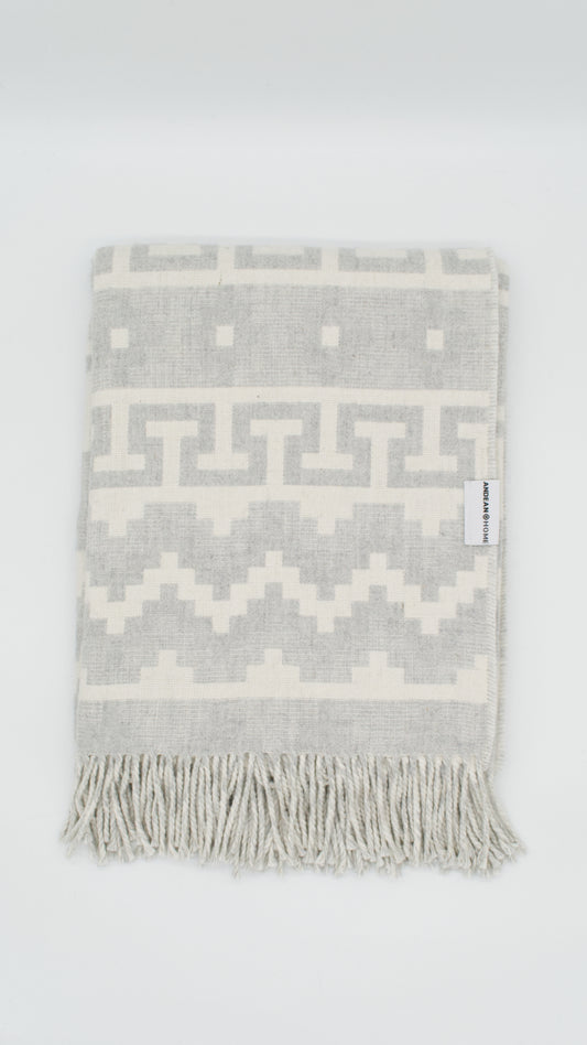 White Stone Alpaca Throw