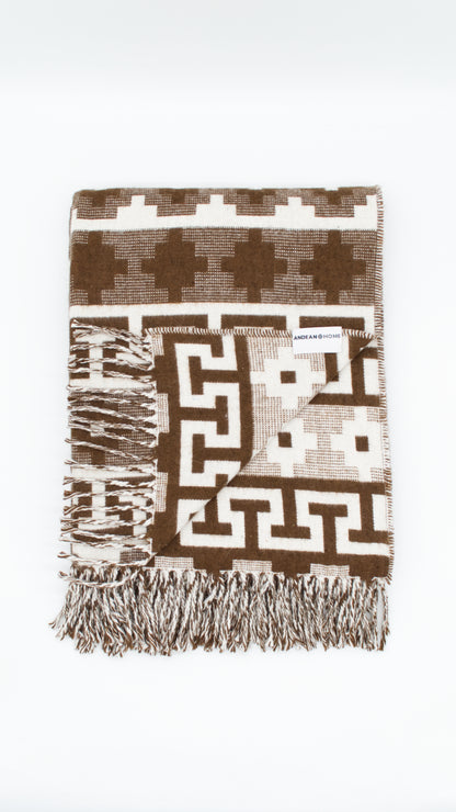 Milk Chocolate Alpaca Throw
