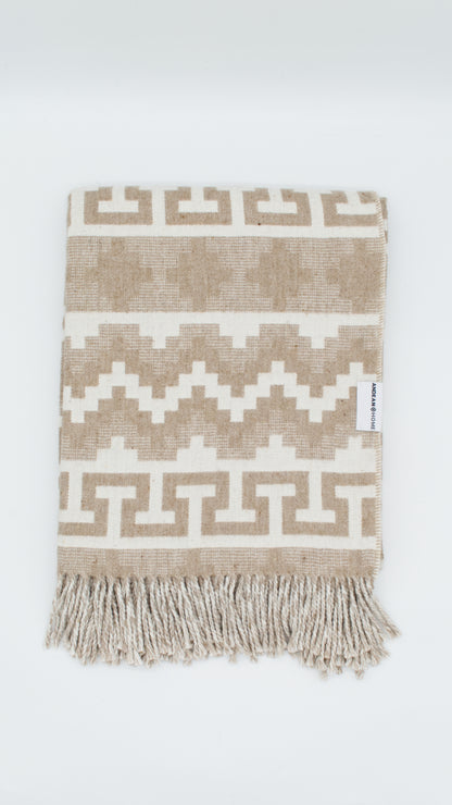 Light Sand Alpaca Throw