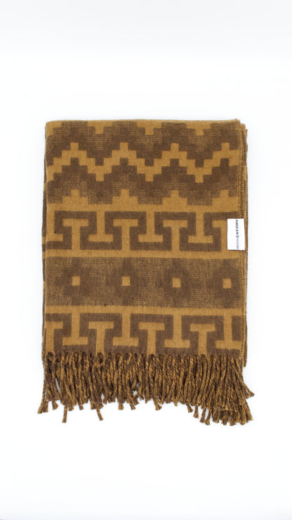 Caramel Chocolate Alpaca Throw
