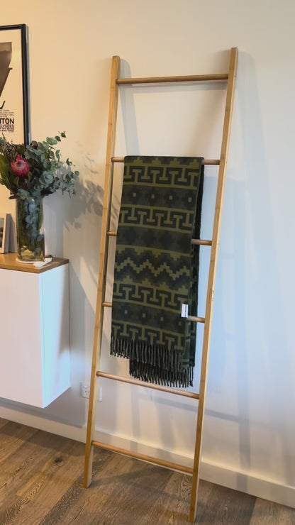 Green Forrest Alpaca Throw