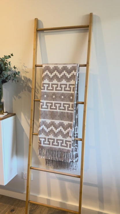 Light Sand Alpaca Throw