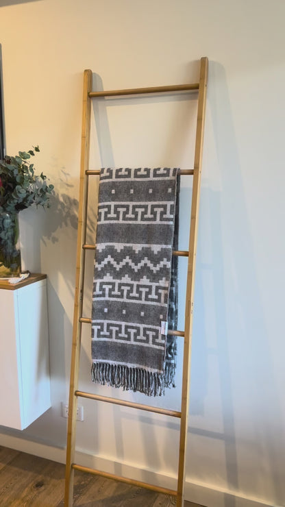 Light Grey Alpaca Throw