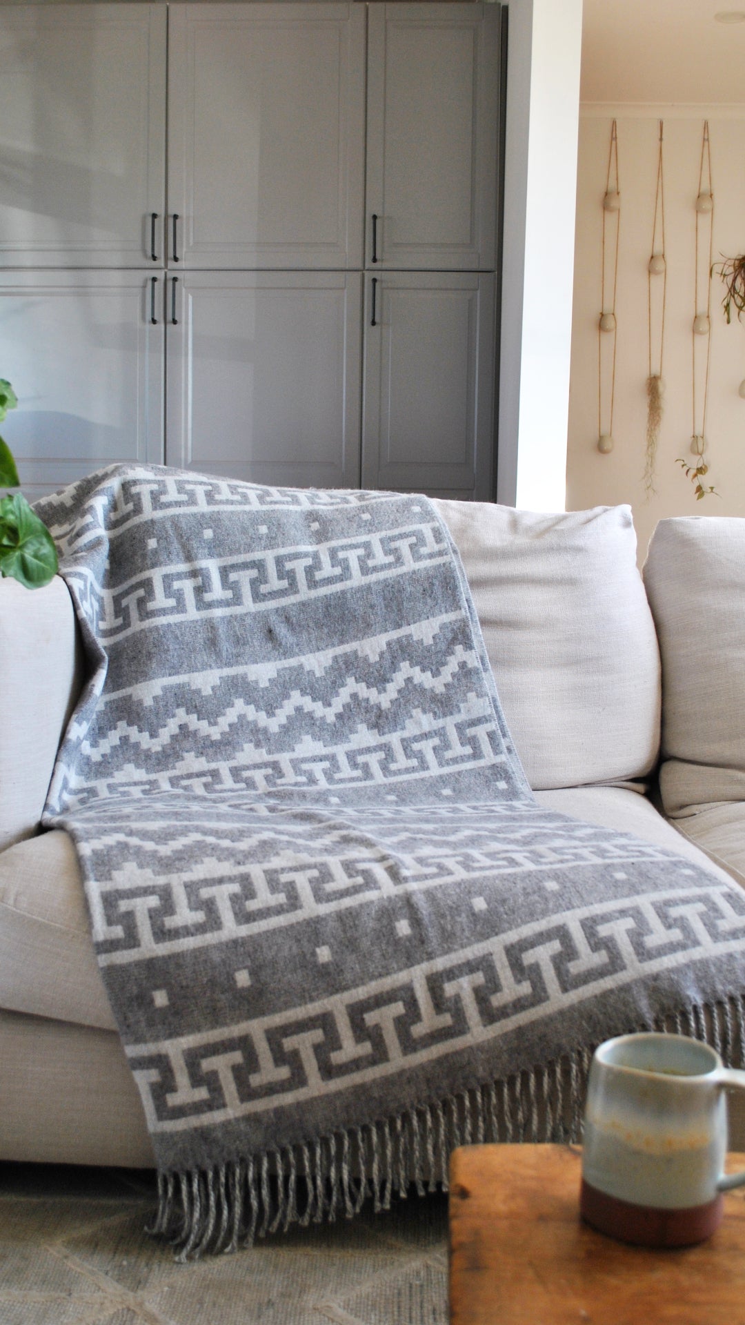 Light Grey Alpaca Throw