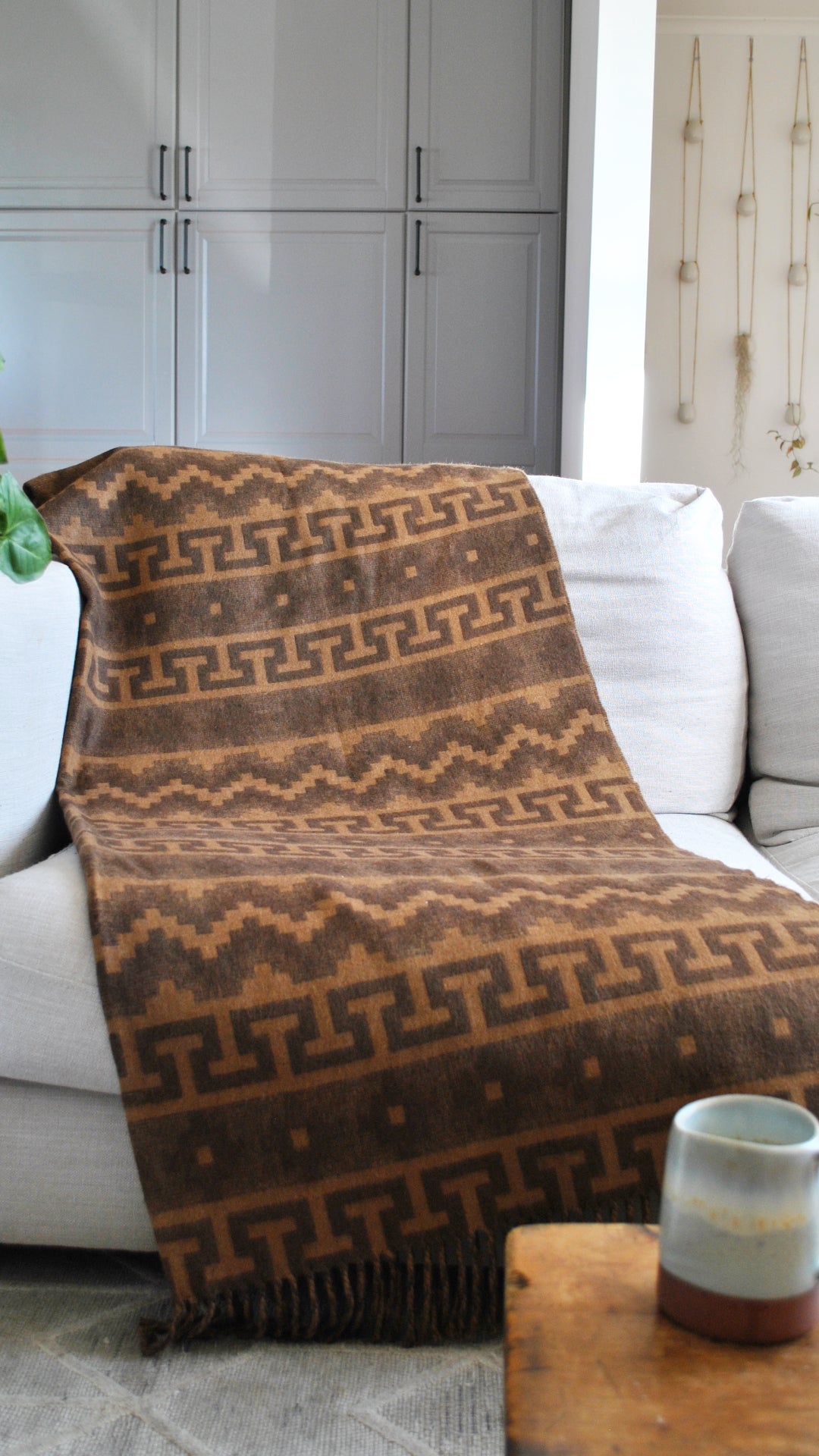 Caramel Chocolate Alpaca Throw
